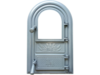 Ușă din fontă cu geam pentru șemineu sau sobă Vitrum gri