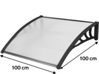 Copertina / Marchiza policarbonat transparent 100cm x 100cm