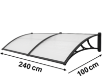 Copertina / Marchiza policarbonat transparent 100cm x 240cm