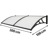 Copertina / Marchiza policarbonat transparent 100cm x 300cm