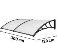 Copertina / Marchiza policarbonat transparent 120cm x 300cm
