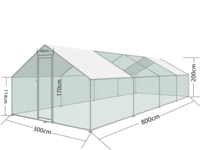 Coteț păsări 3x8x2m