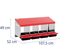 Cuibar cu 4 posturi pentru găini ouătoare