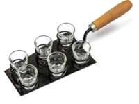 Mistrie cu 6  pahare