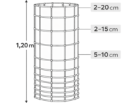 Plasă gard înnodată - 120 cm - 10 fire - 2,0 mm - 50 m