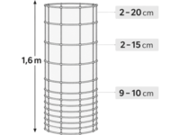 Plasă gard înnodată - 160 cm - 14 fire - 1,8 mm - 50 m
