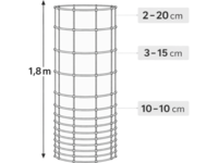 Plasă gard înnodată - 180 cm - 14 fire - 1,8 mm - 50 m
