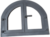 Uşă Fonta Panama cu geam pentru cuptor